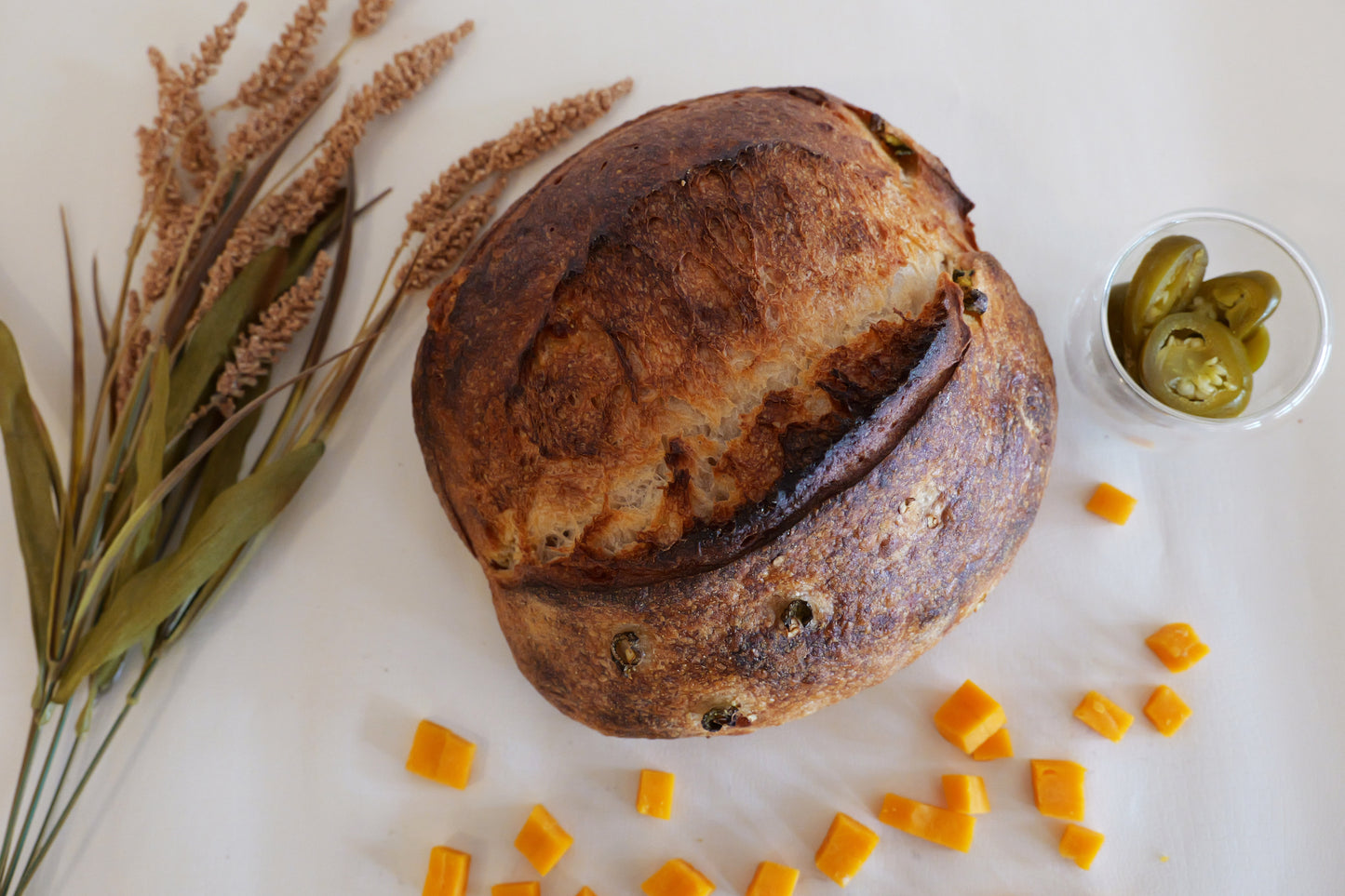 Cheddar and jalapeno sourdough